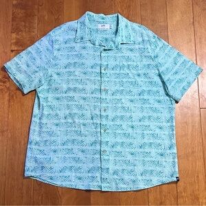 Southern Tide Linen Rayon Palm Beach Short Sleeve Shirt Size XL Resort Travel